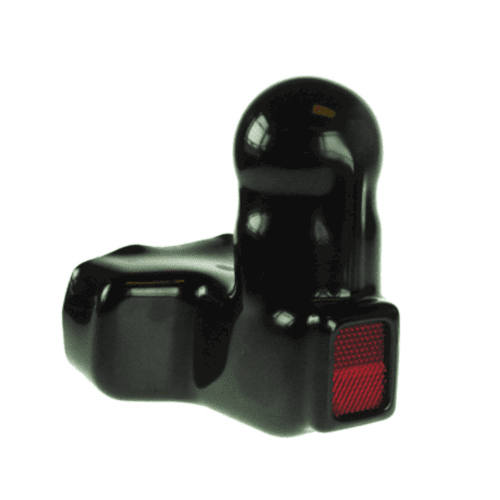 Long & High Reach Black PVC Towball Cover Plus Reflector