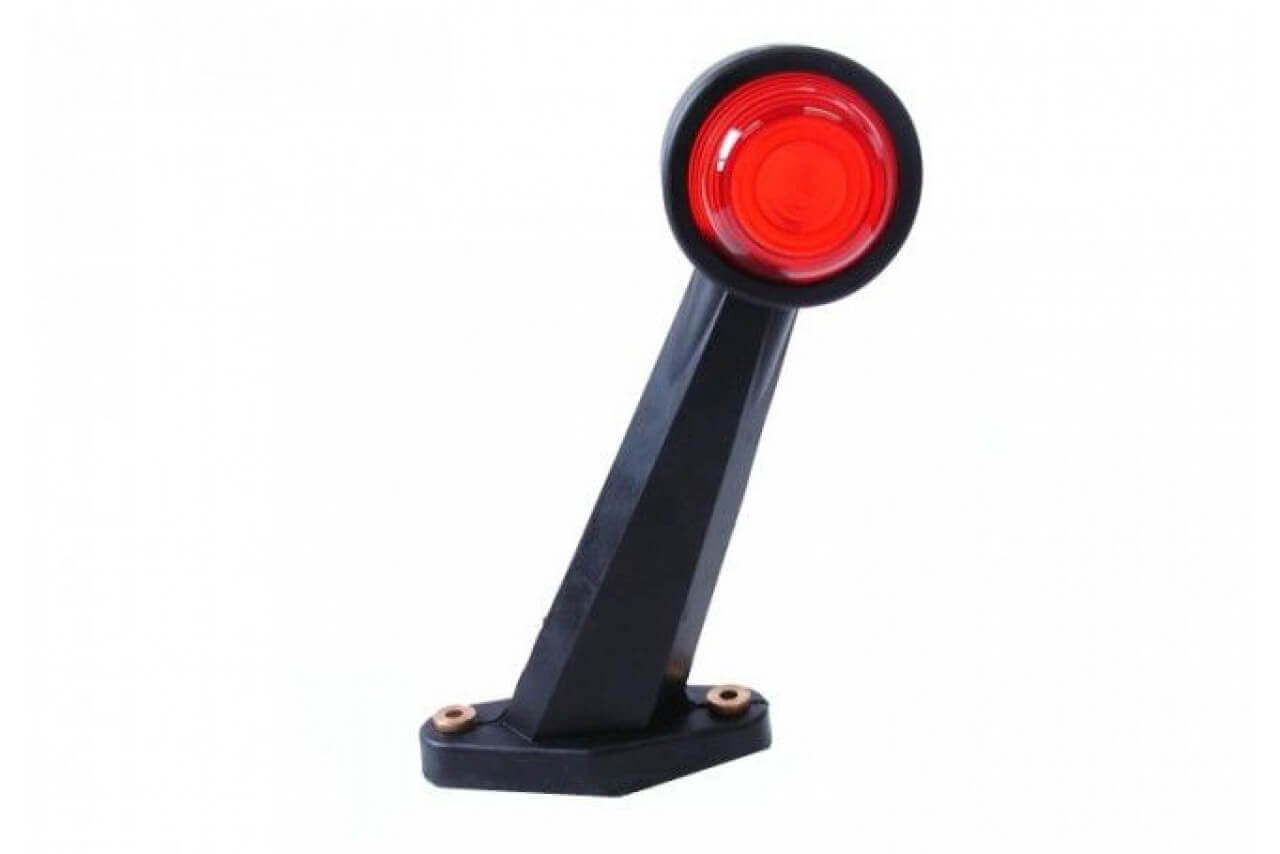 Side Marker Lamp Red / White Rubber 45 degree 12/24v (no bulb) Chase